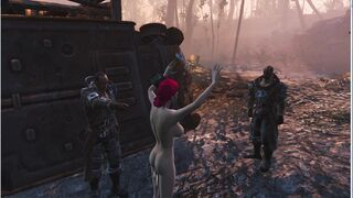 Four Bandits took Turns Fucking a Girl | Fallout Porno, 3D