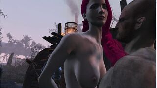 Four Bandits took Turns Fucking a Girl | Fallout Porno, 3D