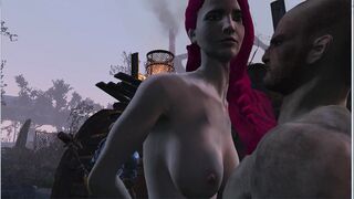 Four Bandits took Turns Fucking a Girl | Fallout Porno, 3D