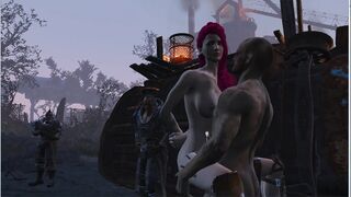 Four Bandits took Turns Fucking a Girl | Fallout Porno, 3D