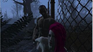 Four Bandits took Turns Fucking a Girl | Fallout Porno, 3D