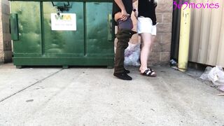 FUCKED MY BOSS WIFE BEHIND DUMPSTER ON LUNCH BREAK NO CONDOM