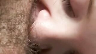 Red Head gives a Rimjob up Close POV