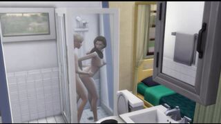 Lesbians Fuck in the Shower while Husband at Work | Sims 4