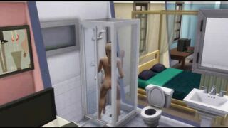 Lesbians Fuck in the Shower while Husband at Work | Sims 4