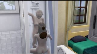 Lesbians Fuck in the Shower while Husband at Work | Sims 4