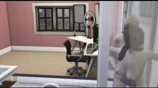 Lesbians Fuck in the Shower while Husband at Work | Sims 4