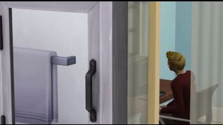 Lesbians Fuck in the Shower while Husband at Work | Sims 4