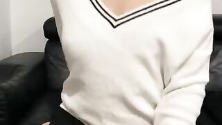 Japanese School Girl Studies the Art of Riding my Dick