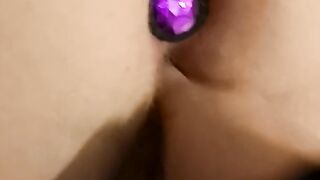 She Loves her Pretty little Plug inside while I Finger her