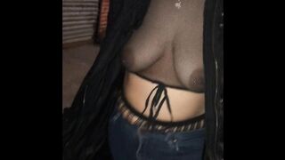 Wife see through Top going to the Adult Shop Romantic Depot