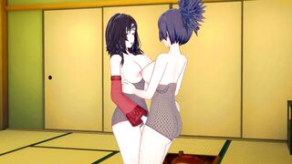 [Naruto]Kurenai x Anko(3d Hentai)