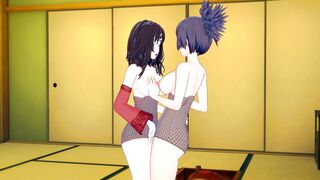 [Naruto]Kurenai x Anko(3d Hentai)