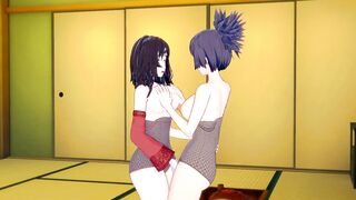 [Naruto]Kurenai x Anko(3d Hentai)