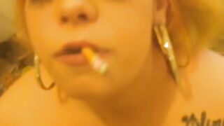 Smoking Fetish Huge Boobs and Blowjob