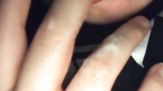 Snapchat Slut Creams on her own Fingers