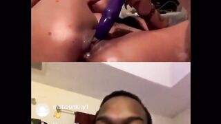 EBONY THOT PLAYS WITH HER TOYS ON RAPPER SWAG HOLLYWOOD INSTAGRAM LIVE