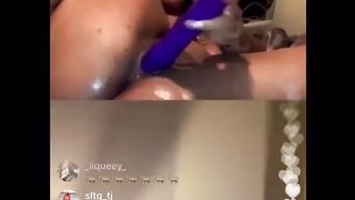 EBONY THOT PLAYS WITH HER TOYS ON RAPPER SWAG HOLLYWOOD INSTAGRAM LIVE