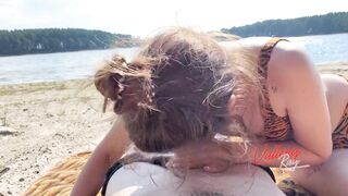 Swindle a Stranger on the Beach for Blowjob