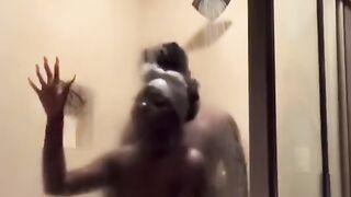 Ebony Couple Shower Sex