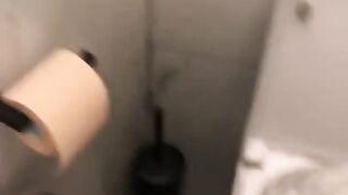 Quick Late Night Blowjob in Bathroom with my Roommates Hot Girlfriend