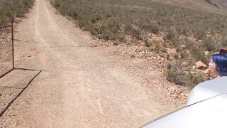 Public Exhibition, Pee, Suck Daddy's Cock on Road Side while Truck Passes