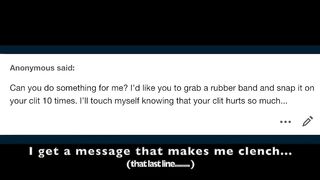 6 Months Denied Desperate Clit Spanked with Rubber Bands for Tumblr