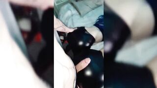 Leather Leggings Assjob Threesome with Cumshot