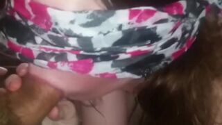 Blindfolded married girl and snuck in a friend