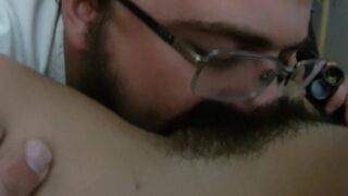 He Licks my Hairy Teen Bush before his Wife Gets Home.... he is the Slut