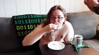 Zen_Poptart Eats a Cum Covered Cinnamon Roll | Fetlife Cum Food Slow Motion