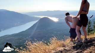 Mountain Summit Strap on Pegging Breathtaking View