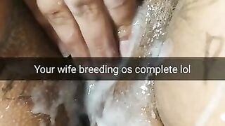 Your Wife after Breeding Gangbang with Cum Creampie Dripping Pussy [cuckold. Snapchat]