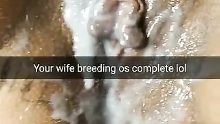 Your Wife after Breeding Gangbang with Cum Creampie Dripping Pussy [cuckold. Snapchat]