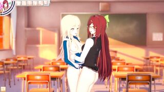 3D HENTAI YURI Schoolgirls Fuck after School