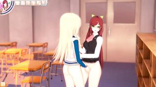 3D HENTAI YURI Schoolgirls Fuck after School