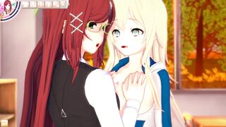 3D HENTAI YURI Schoolgirls Fuck after School