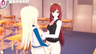 3D HENTAI YURI Schoolgirls Fuck after School