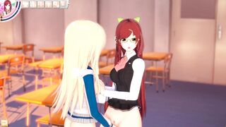 3D HENTAI YURI Schoolgirls Fuck after School