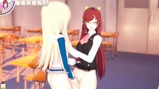 3D HENTAI YURI Schoolgirls Fuck after School