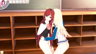 3D HENTAI YURI Schoolgirls Fuck after School