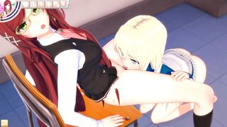 3D HENTAI YURI Schoolgirls Fuck after School