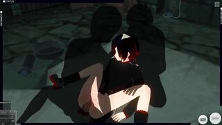 3D HENTAI Group Sex in the Basement with Ruby Rose