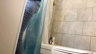 18 Year old Undressing for Shower.