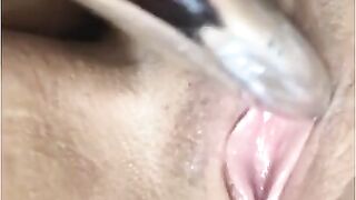 MMy Wet Creamy Pussy with Lots of Cum. Close up