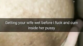 Preparing Cheating Wife for Fucking and Creampie in her Fertile Pussy! [cuckold Snapchat]