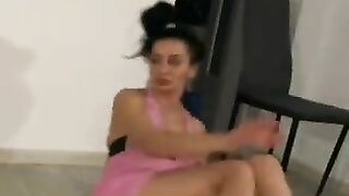 Live on facebook, crazy Romanian woman