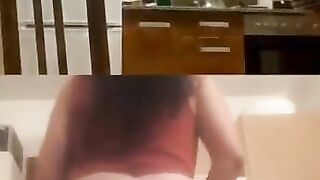 Flashing boobs, sexy ass bikini live on facebook, Romanian