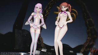 MMD R18+ Demon Misaka 4.0 and Kuroko 2020Instillation Portal Island 1178