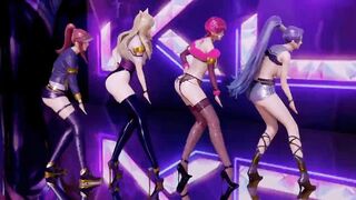 [MMD] Stellar - Marionette Ahri Akali Evelynn Kaisa the best Uncensored 3D Striptease Dance